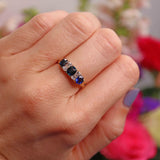 Ellibelle Jewellery Antique Edwardian Sapphire & Diamond 18ct Gold Ring
