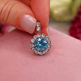 Ellibelle Jewellery Antique Edwardian Zircon Cluster Pendant