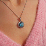 Ellibelle Jewellery Antique Edwardian Zircon Cluster Pendant