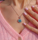Ellibelle Jewellery Antique Edwardian Zircon Cluster Pendant
