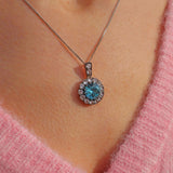 Ellibelle Jewellery Antique Edwardian Zircon Cluster Pendant