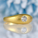 Ellibelle Jewellery Antique Old Cut Diamond 18ct Yellow Gold Gypsy Ring