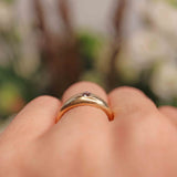Ellibelle Jewellery Antique Old Cut Diamond 18ct Yellow Gold Gypsy Ring