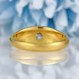 Ellibelle Jewellery Antique Old Cut Diamond 18ct Yellow Gold Gypsy Ring