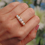 Ellibelle Jewellery Antique Opal & Diamond 18ct Gold Five Stone Ring Draft