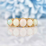 Ellibelle Jewellery Antique Opal & Diamond 18ct Gold Five Stone Ring Draft