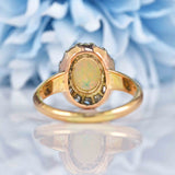 Ellibelle Jewellery Antique Opal & Rose Cut Diamond 18ct Gold Cluster Ring