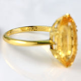 Ellibelle Jewellery Antique Oval-Cut Topaz 18ct Gold Solitaire Ring (6.06cts)