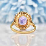 Ellibelle Jewellery Antique Style Amethyst & Pearl Gold Cluster Ring