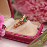 Ellibelle Jewellery Antique Style Vintage 1977 "REGARD" 9ct Gold Acrostic Ring