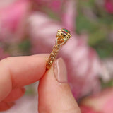 Ellibelle Jewellery Antique Style Vintage 1977 "REGARD" 9ct Gold Acrostic Ring