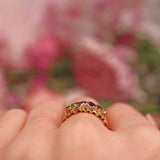 Ellibelle Jewellery Antique Style Vintage 1977 "REGARD" 9ct Gold Acrostic Ring