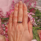 Ellibelle Jewellery Antique Style Vintage 1977 "REGARD" 9ct Gold Acrostic Ring