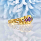 Ellibelle Jewellery Antique Style Vintage 1977 "REGARD" 9ct Gold Acrostic Ring