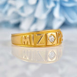 Ellibelle Jewellery Antique Victorian 18ct Gold Old-Cut Diamond Mizpah Ring