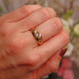 Ellibelle Jewellery Antique Victorian 18ct Gold & Old Mine Cut Diamond Gypsy Ring