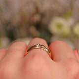 Ellibelle Jewellery Antique Victorian 18ct Gold & Old Mine Cut Diamond Gypsy Ring