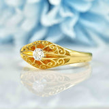 Ellibelle Jewellery Antique Victorian Diamond 18ct Gold Belcher Ring