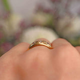 Ellibelle Jewellery Antique Victorian Diamond 18ct Gold Starburst Three-Stone Gypsy Ring