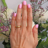 Ellibelle Jewellery Antique Victorian Diamond 18ct Gold Starburst Three-Stone Gypsy Ring