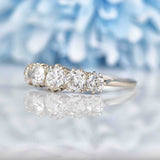 Ellibelle Jewellery Antique Victorian Diamond Five Stone White Gold Ring (1.25cts)