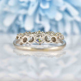 Ellibelle Jewellery Antique Victorian Diamond Five Stone White Gold Ring (1.25cts)