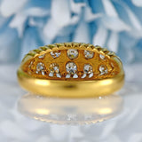 Ellibelle Jewellery Antique Victorian Old-Cut Diamond 18ct Gold Belcher Ring (0.70cts)