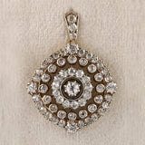 Ellibelle Jewellery Antique Victorian Old-Cut Diamond Cluster Pendant (3.58cts)