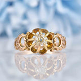 Ellibelle Jewellery Antique Victorian Old-Cut Diamond Flower Ring