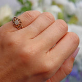 Ellibelle Jewellery Antique Victorian Old-Cut Diamond Flower Ring