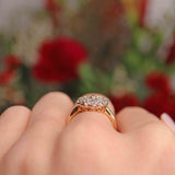 Ellibelle Jewellery Antique Victorian Old-Mine-Cut 18ct Gold Platinum Diamond Cluster Ring (1.17ct