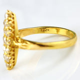Ellibelle Jewellery Antique Victorian Old-Mine-Cut Diamond 18ct Gold Marquise Ring (1.20cts)