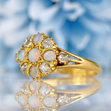 Ellibelle Jewellery Antique Victorian Opal & Old-Mine Diamond 18ct Gold Ring