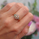 Ellibelle Jewellery Antique Victorian Opal & Old-Mine Diamond 18ct Gold Ring