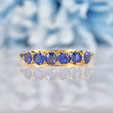 Ellibelle Jewellery Antique Victorian Sapphire 18ct Gold Six-Stone Ring