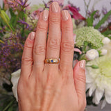 Ellibelle Jewellery Antique Victorian Sapphire & Diamond 18ct Gold Gypsy Ring