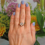 Ellibelle Jewellery Antique Victorian Style Opal & Ruby 9ct Gold Ring