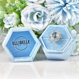 Ellibelle Jewellery Aquamarine & Diamond 18ct Gold Cluster Engagement Ring (2.40ct)