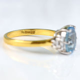Ellibelle Jewellery Aquamarine & Diamond 18ct Gold Ring (1.57ct)