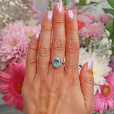 Ellibelle Jewellery Aquamarine & Diamond 18ct White Gold Cluster Ring