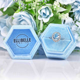 Ellibelle Jewellery Aquamarine & Diamond 18ct White Gold Cluster Ring