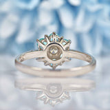 Ellibelle Jewellery Aquamarine & Diamond 18ct White Gold Daisy Cluster Ring