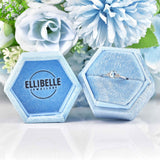 Ellibelle Jewellery Aquamarine & Diamond 18ct White Gold Oval Three-Stone Engagement Ring (0.42ct)