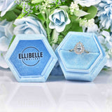 Ellibelle Jewellery Aquamarine & Diamond 9ct Gold Pear-Shaped Cluster Ring