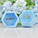 Ellibelle Jewellery Aquamarine & Yellow Diamond 18ct Gold Cluster Ring