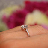 Ellibelle Jewellery Art Deco 1.53 Carat Diamond 18ct White Gold Solitaire Engagement Ring