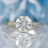 Ellibelle Jewellery Art Deco 1.53 Carat Diamond 18ct White Gold Solitaire Engagement Ring
