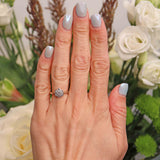 Ellibelle Jewellery Art Deco 18ct Gold & Platinum Diamond Daisy Ring
