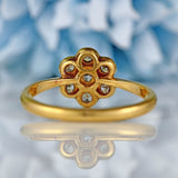 Ellibelle Jewellery Art Deco 18ct Gold & Platinum Diamond Daisy Ring