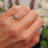 Ellibelle Jewellery Art Deco 18ct Gold & Platinum Diamond Daisy Ring